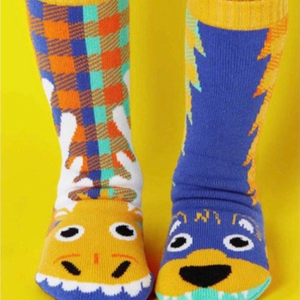 NWT PALS Toddler Moose and Bear mismatched nonslip socks - age 1-3